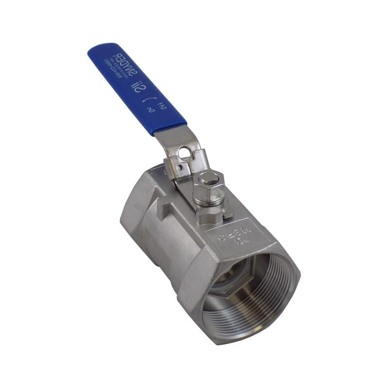 35400242 SS Ball Valve 2in Reversed Stem & Locking Handle